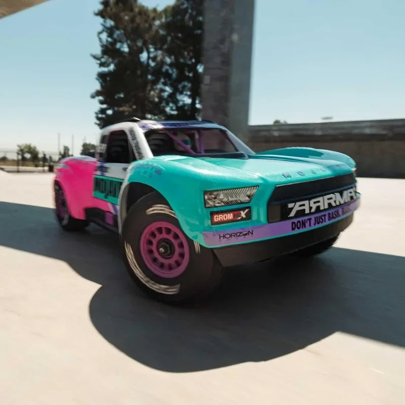 RC Truck Mojave GROM 4X4 223S BLX BRUSHLESS Small Scale Desert Truck RTR with DSC, Battery & Charger Included, Teal, ARA23