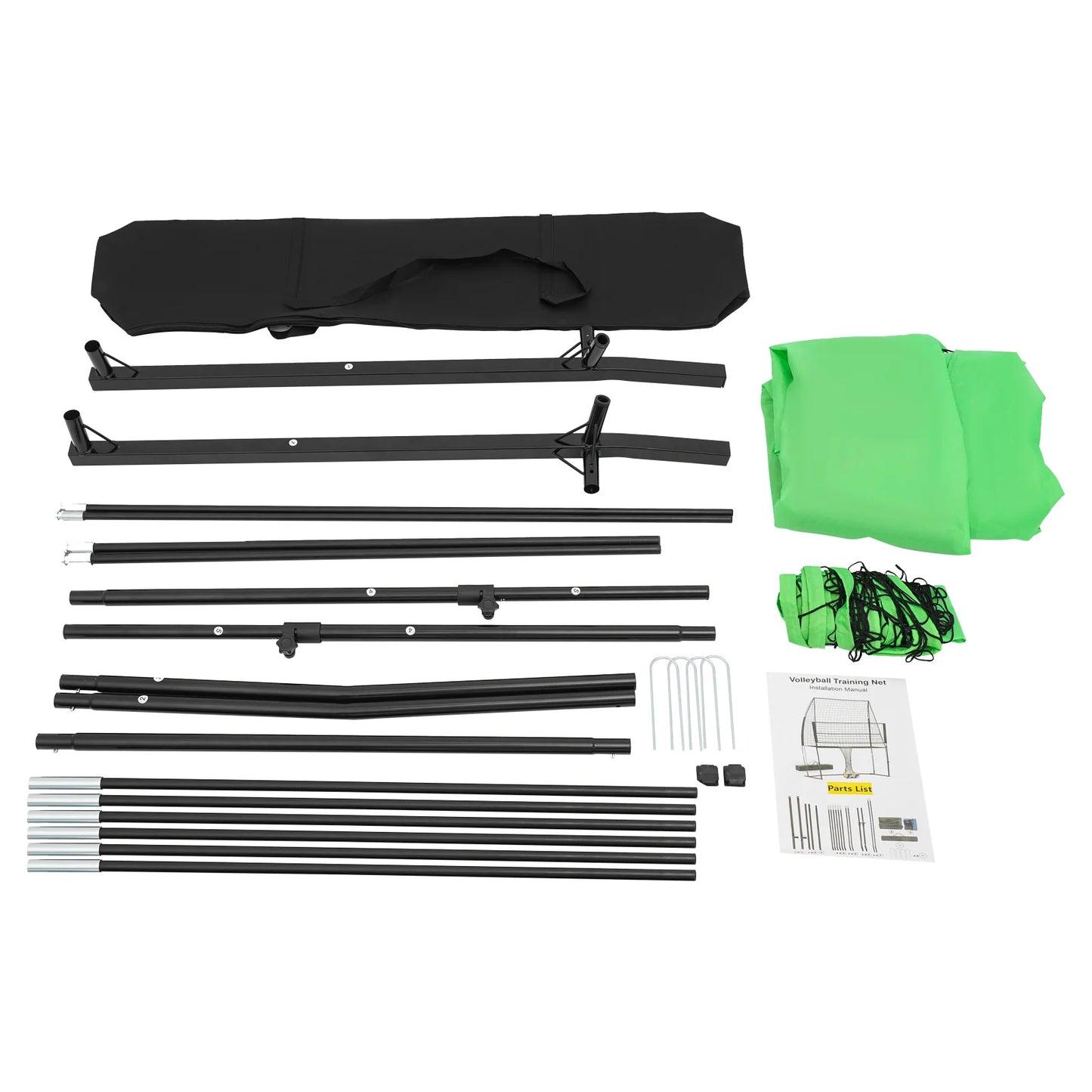 Volleyball Practice Net Station 8*11 FT Adjustable Net Perfect for Indoor and Outdoor Training