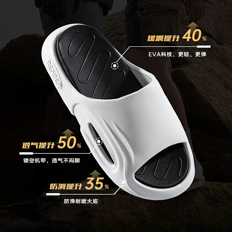 Shock Absorption Summer Slippers for Men & Women EVA Soft Bottom Thick Sole Indoor/Outdoor Slides Beach Casual Shoes Comfortable