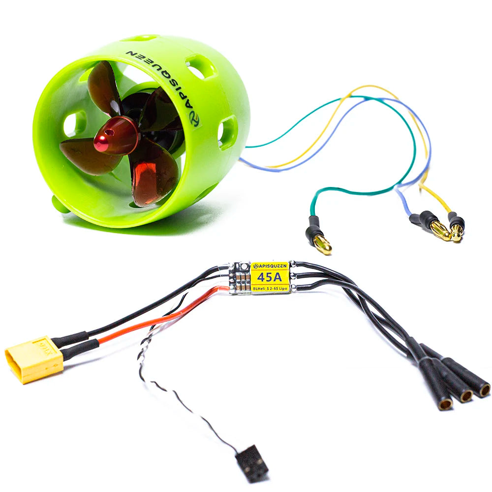 ApisQueen U1 Underwater Thruster With 45A Bi-Directional ESC,16V 2Kg Thrust Brushless Underwater Subsea Thruster For ROV Boats