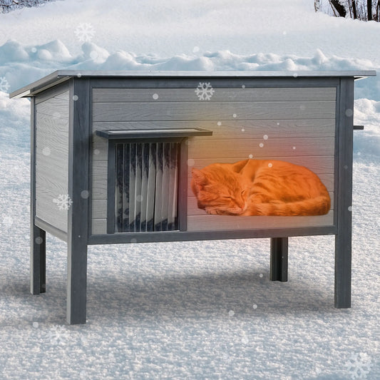 HDPE Indoor Outdoor Cat House, Weatherproof, Feral Cat Shelter for Multiple Cats, Outdoor HDPE Sheet Cat and Rabbit House