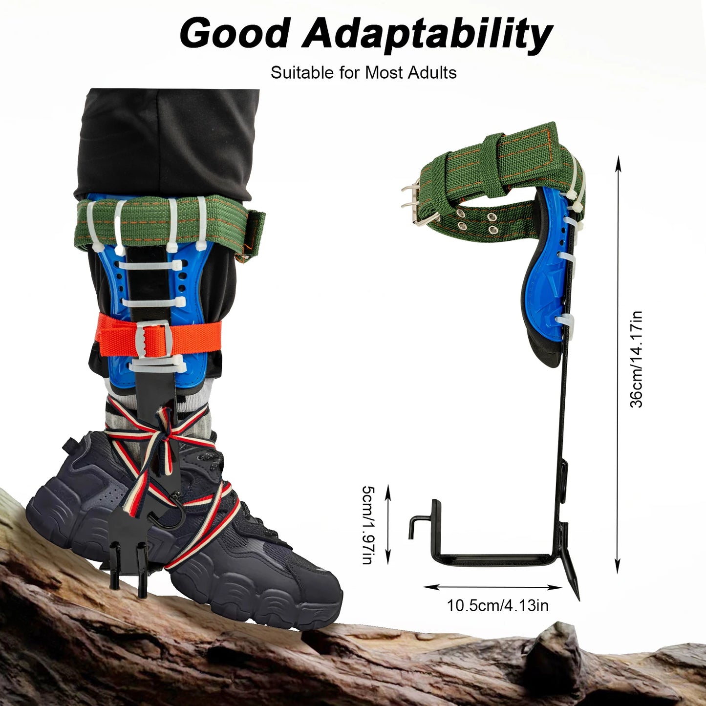 1 Pair Tree Climbing Tools Spike Set Climb Trees Rope Tool with Safety Belt for Outdoor Jungle Survival Climbing Fruit Picking