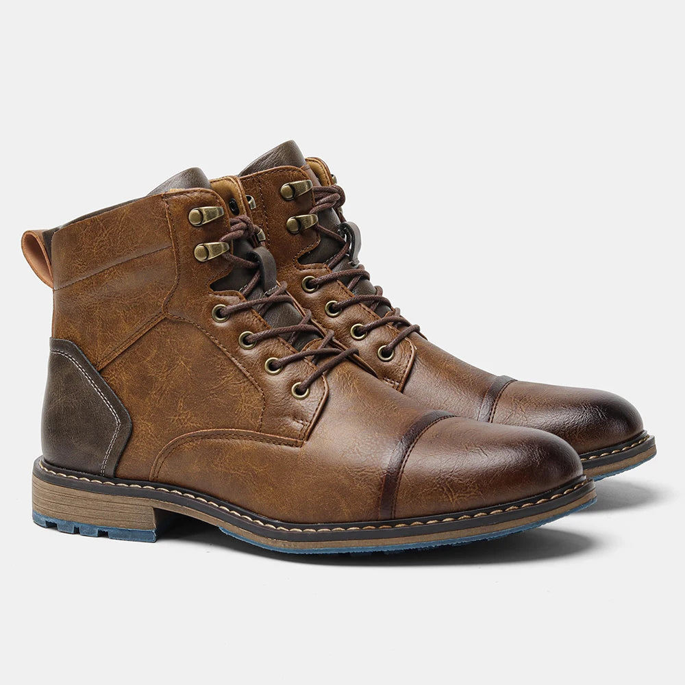 Classical Brogue Chelsea Men Boots Comfortable Fashion Leather Boots