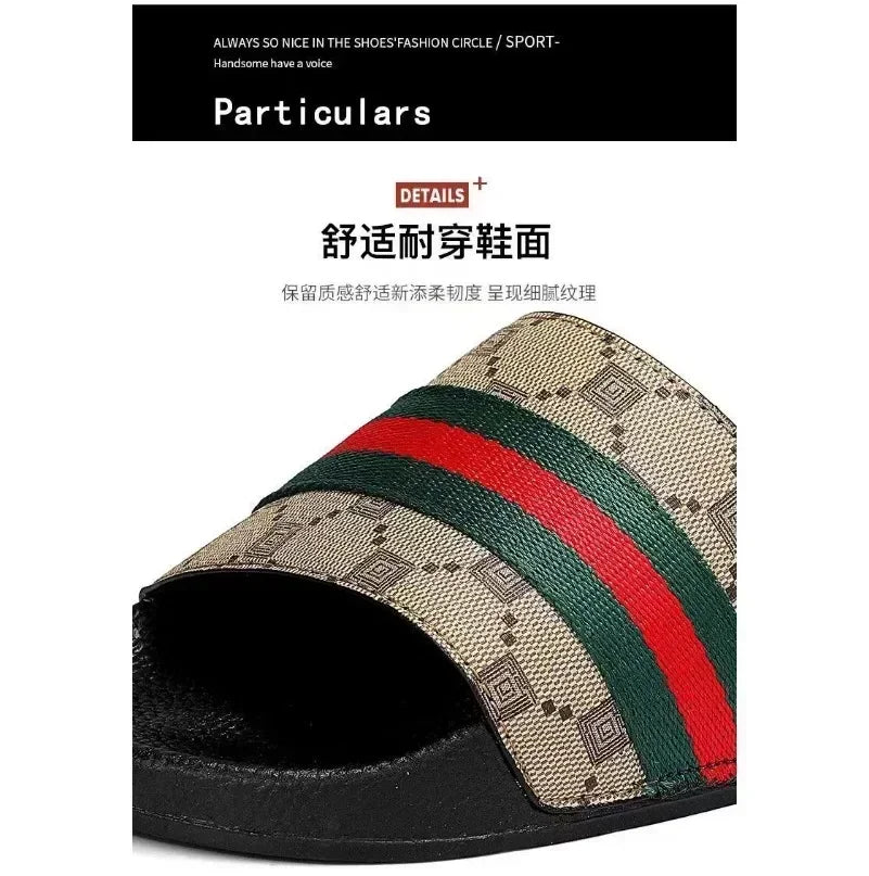 Designer Men Women Slippers Sandals with Correct Flower Box Dust Bag Shoes Snake Print Slide Summer Wide Flat Slipper SG5