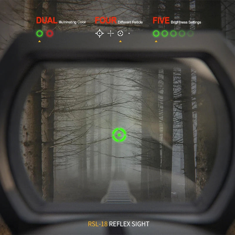 Feyachi Reflex Sight - 4 Reticle Red & Green Dot Sight Optics with Red Laser Sight Less Than 5mW Output for Picatinny Rails