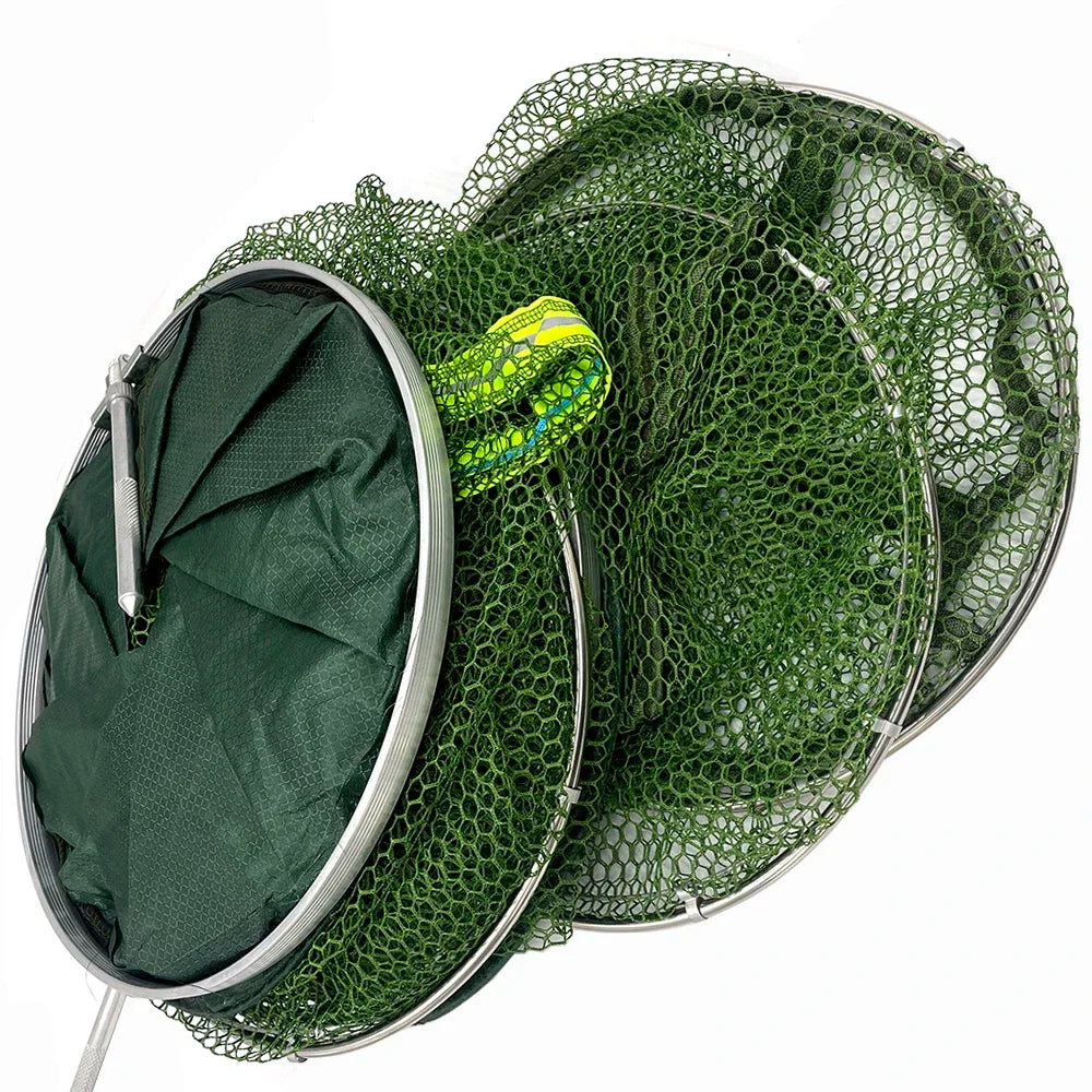 Folding Fishing Net 1.7m 2m 2.5m 3m Shrimp Fish Trap Carp Large Creel Feeder Crab Catchers Surfcasting Accessories Cast Network