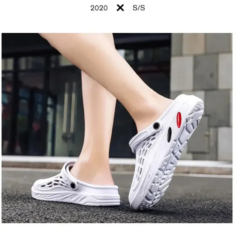 Plus Size 47 48 49 Men Summer Clogs Sandals EVA Slippers Men and Women Garden Shoes Beach Sandals Couple's Outdoor House Slides