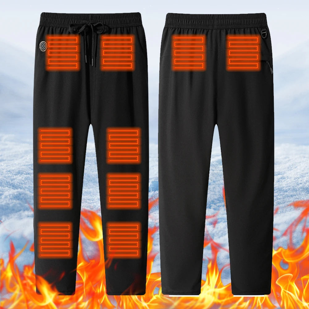 Intelligent Heating Pant 10-Heating Zones 2-Switches 3-Speed Adjustable Suitable For Outdoor Activities Indoor Work Hiking Elect