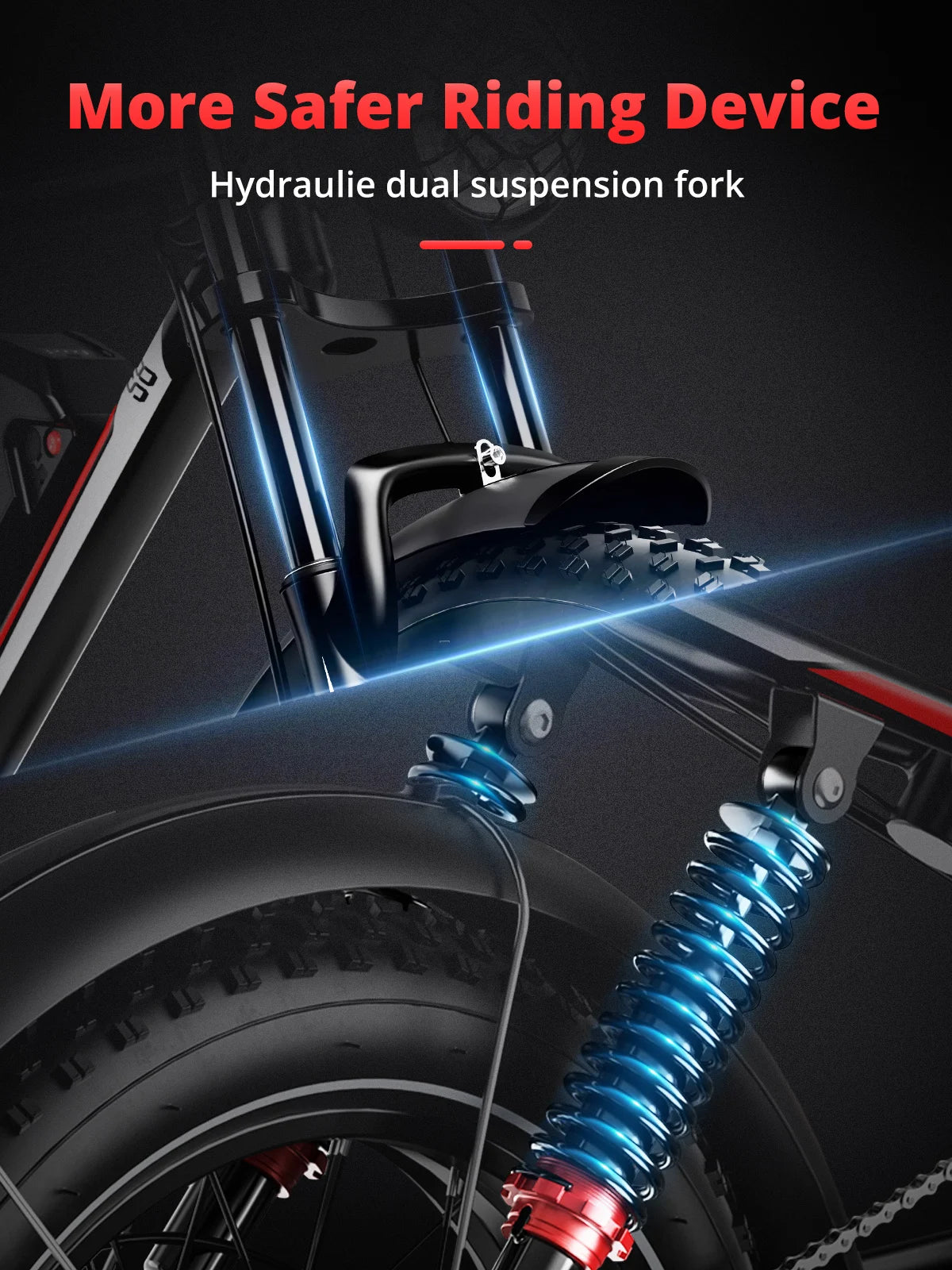 AMYET S8 Adults Electric Bike For Men 2000W Dual Motor Bicycle 48V 25AH Battery 20" Ebike Electric E Bikes Mountain Moped Ebikes