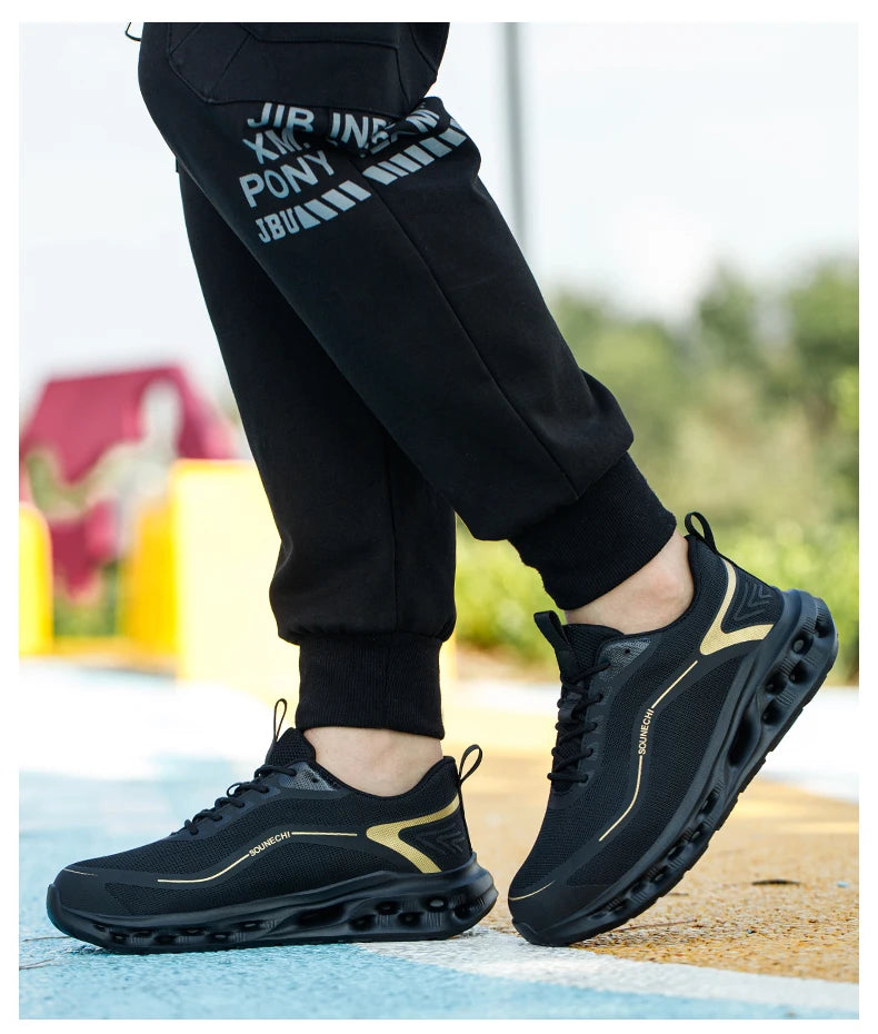 Men's Safety Shoes Anti-Impact Anti-Piercing Lightweight Work Boots Lightweight Breathable Sporty Design for Outdoor Work Shoes