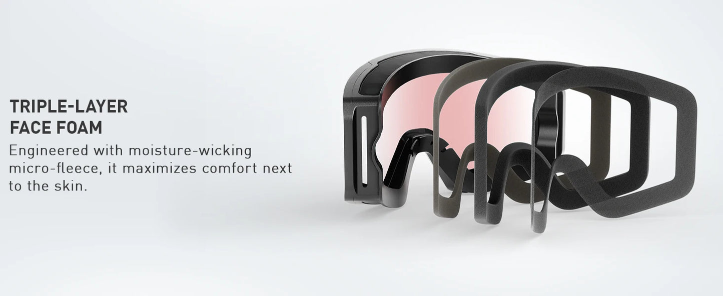 KAPVOE New Outdoor Photochromic Ski Goggles Men Snowboard Glasses Women Winter Snow Sunglasses UV400 Magnetic Attraction Lens