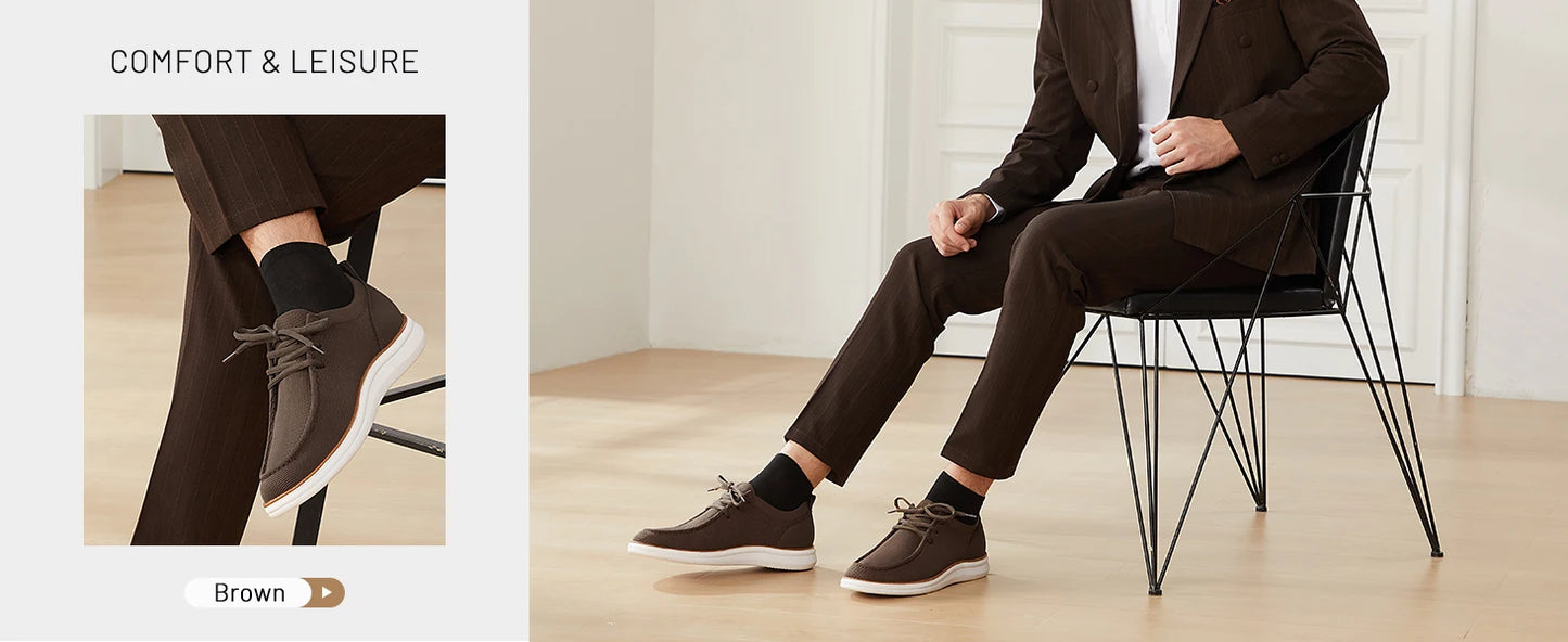 Mens Casual Shoes Wide Loafers Comfortable Walking Slip On Lightweight Breathable Lace Up Shoes