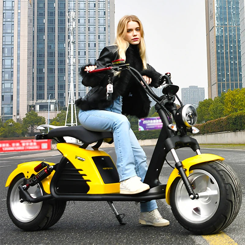 Adult Electric Motorcycle 3000W Motor Max Speed 70 KM/H 18 Inch Fat Tire  60V30AH Mileage 60-80KM  2 Wheel E Scooter