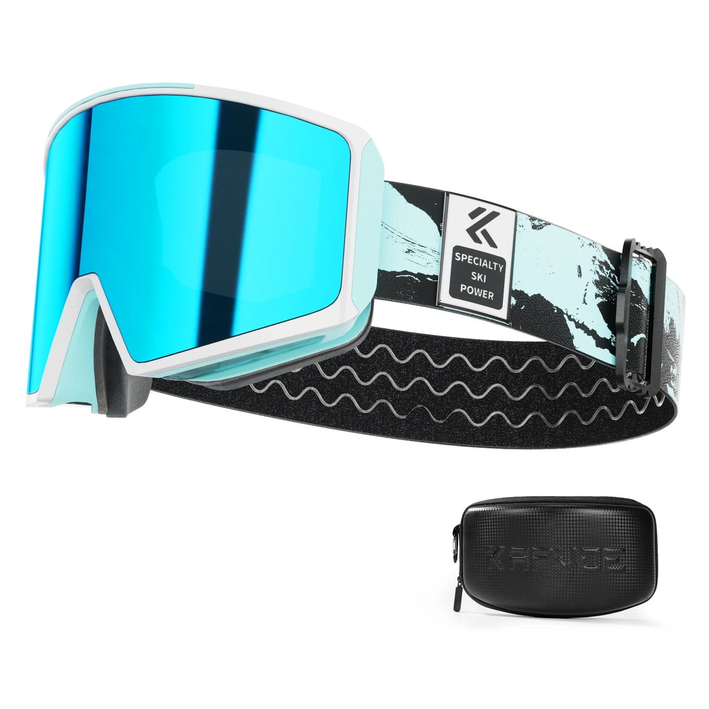 KAPVOE OTG Ski Goggles UV400 Magnetic Attraction Anti-Fog Skiing Goggles Men Snowboard Glasses Women Outdoor Snow Sunglasses