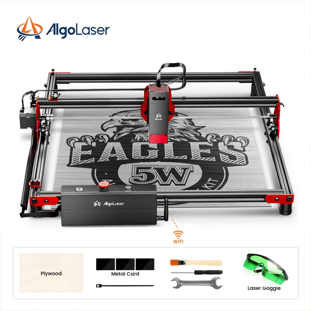 AlgoLaser DIY KIT 2W 5W10W 20W Laser Marking Machine for Furniture Craftsmanship Wood Plywood Plastic Leather Stainless Steel