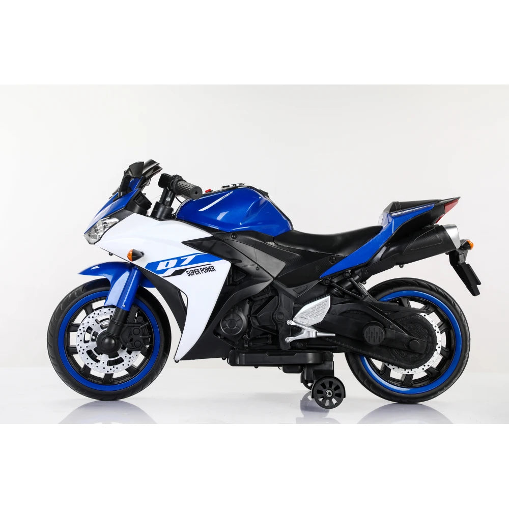 12V Electric Motorcycle Kids Ride-On Car for 3-6 Years Boys Girls 3-Wheel Colorful Flashing Light Wheels Outdoor Fun Gift