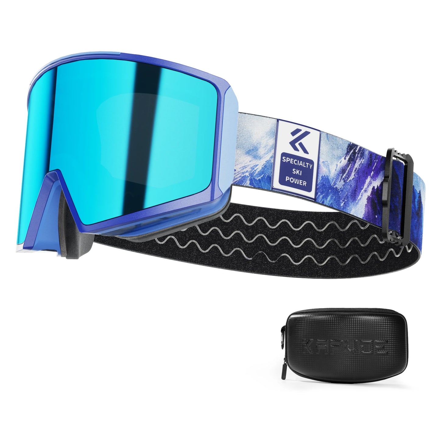 KAPVOE OTG Ski Goggles UV400 Magnetic Attraction Anti-Fog Skiing Goggles Men Snowboard Glasses Women Outdoor Snow Sunglasses