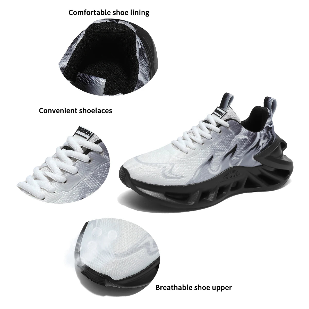 Running shoes for men and women, lightweight mesh, breathable and comfortable, flat and soft tennis shoes for couples, sports sh