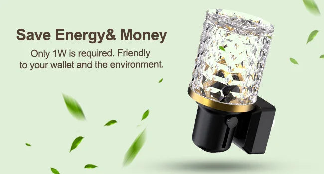 Dimmable LED Night Light Plug-in, Auto Sensor, Adjustable 0-100LM for Bedroom, Hallway, Home Decor