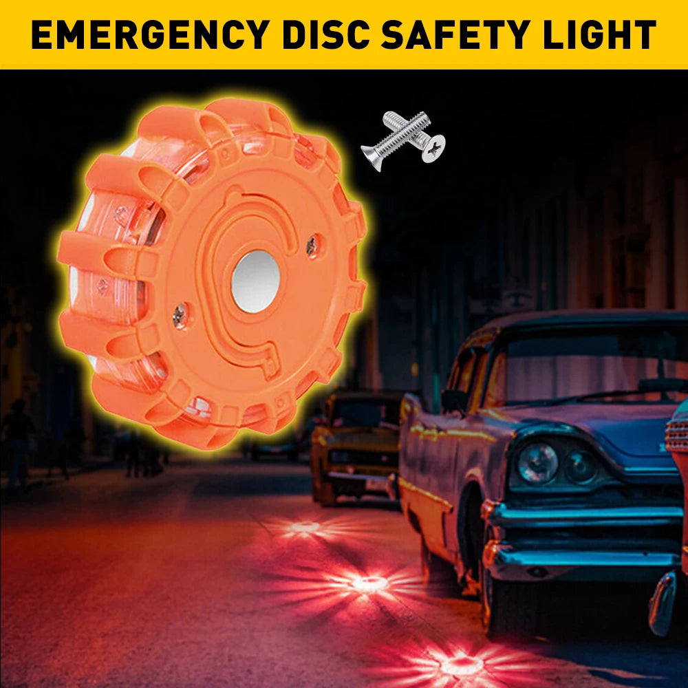 1Pcs 10 Mode Magnetic LED Strobe Warning Light Car Emergency Road Rescue Safety Flashing Lights Roadside Auto Signal Beacon Lamp