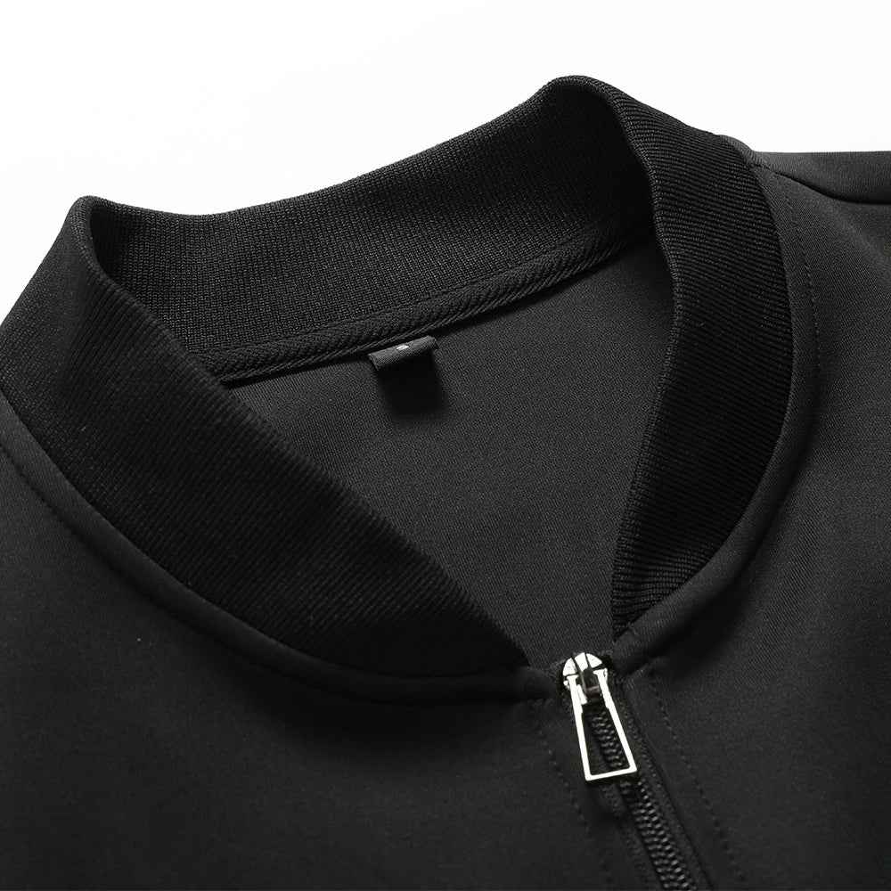 Men's Jackets 25 New Spring Business Leisure Trendy Color Windproof Bomber Overshirt Zip-Up Streetwear Popular Clothes US Size