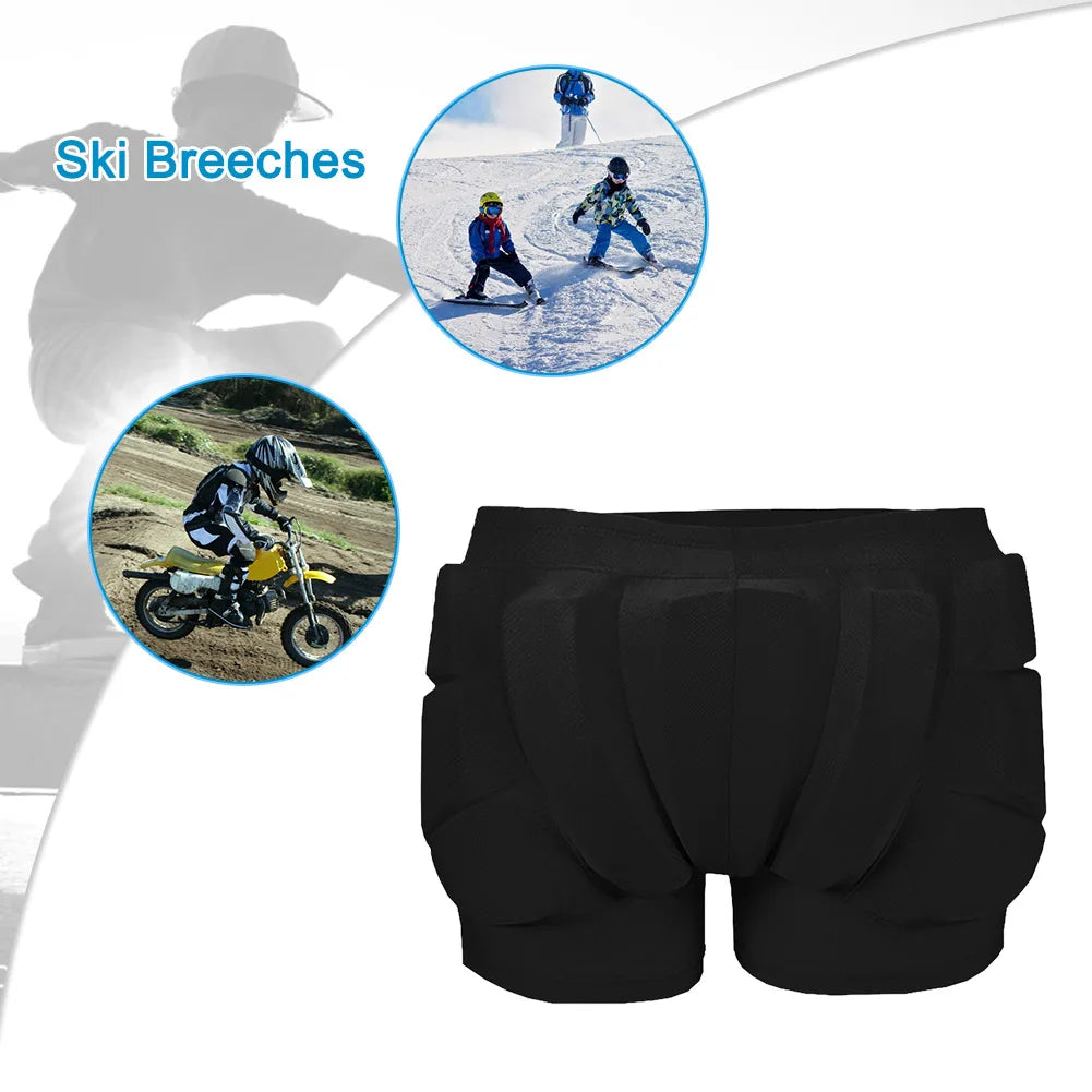 Outdoor Sports Padded Shorts Shock Absorb Kids Tailbone Ski Gear Hip Butt Breathable Sports Pants Cycling Winter Skate Protector