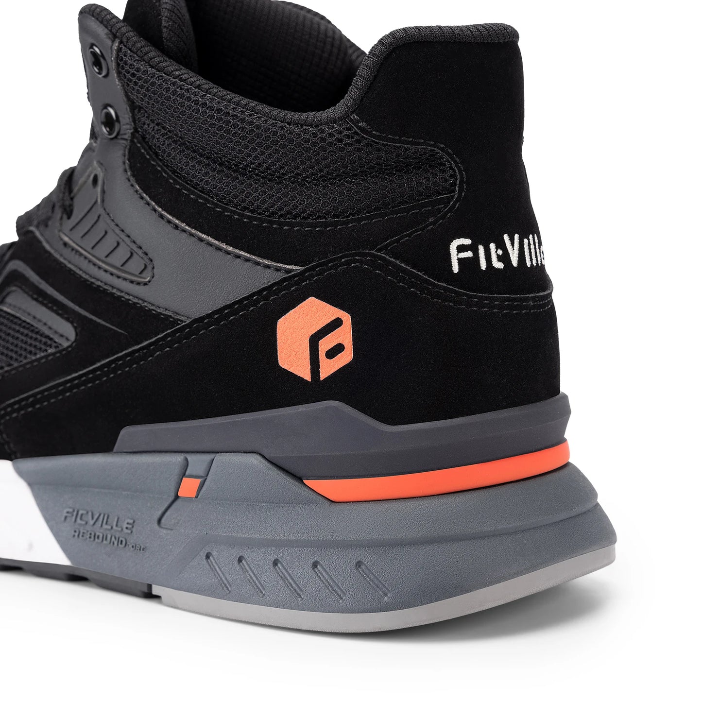 FitVille Men's High-Top Basketball Shoes Widened Lightweight Casual Sneakers Breathable For Male Swollen Feet Relieve Pain
