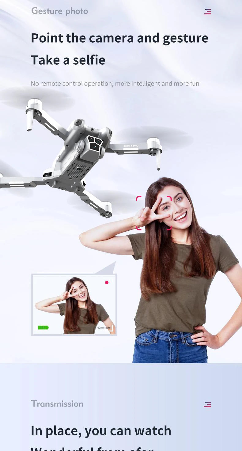 H10 drone, 8K camera intelligent obstacle avoidance, optical flow positioning precise hovering shooting,