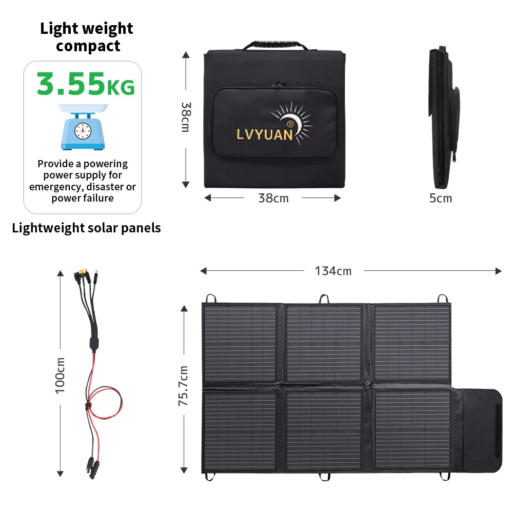 200W/300W Solar Power Monocrystalline Outdoor RV Solar Panel Module for Off Grid Waterproof/Portable Solarpanels