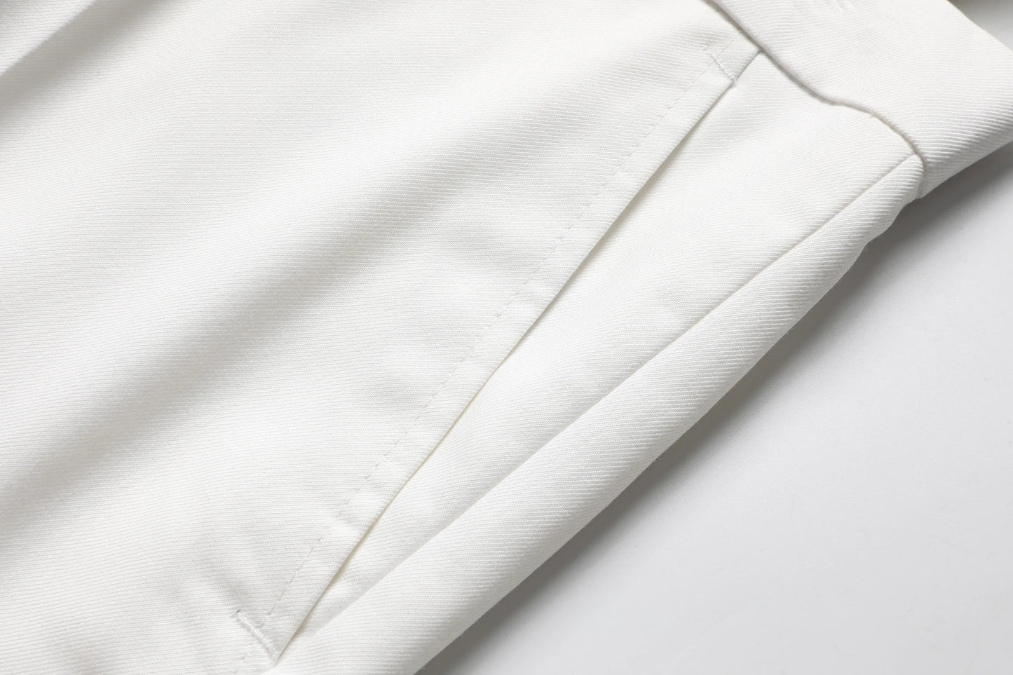 Men's Three-Piece White Suit, Anti-Wrinkle, No-Iron, Anti-Stick Fur Business Formal Suit, Four-Season Workplace Work Clothing Dr