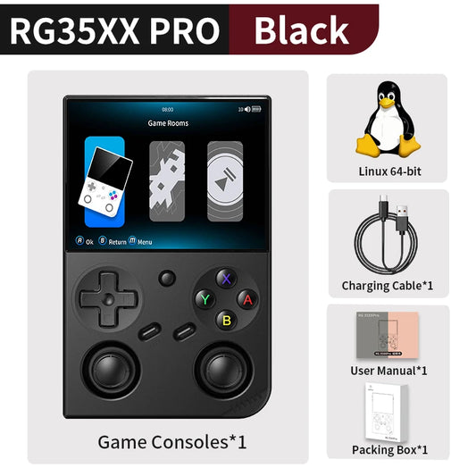 Anbernic RG35XX Pro Handheld Game Console 3.5" IPS HD Screen Linux 64-bit RG 35XXPRO WIFI Retro Video Gaming Player 5000+ Games