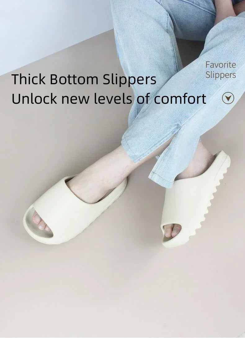 Brand High Quality Super Soft EVA Sole Summer Slippers for Men Bathroom Slippers Home Slides Couple Beach Sandals Male Slipper