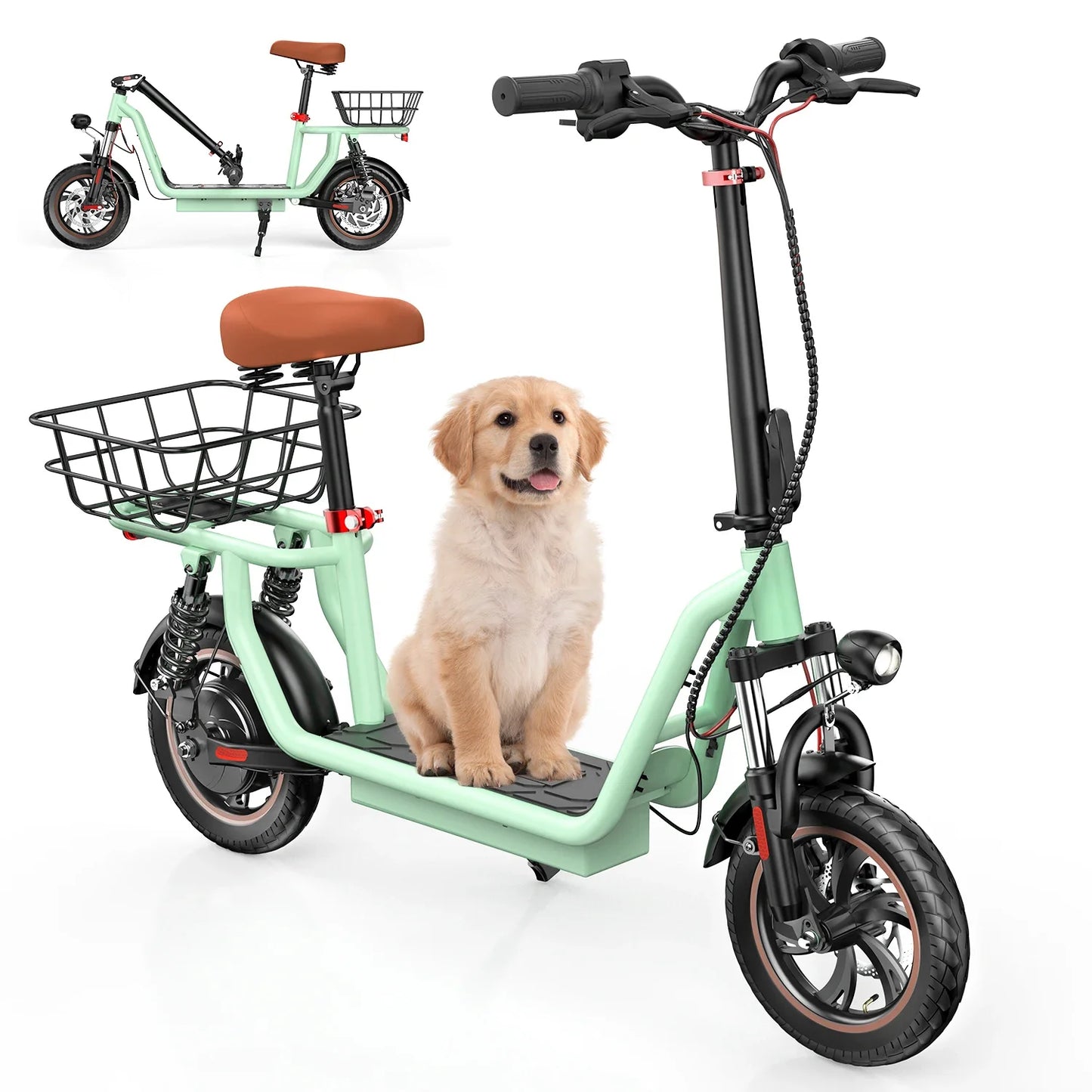 ISCOOTER I12 Adult Electric Scooter 500W Motor E- Scooter 36V 7.5AH Battery Electric Scooter 12 Inch Road Tires Electric Scooter