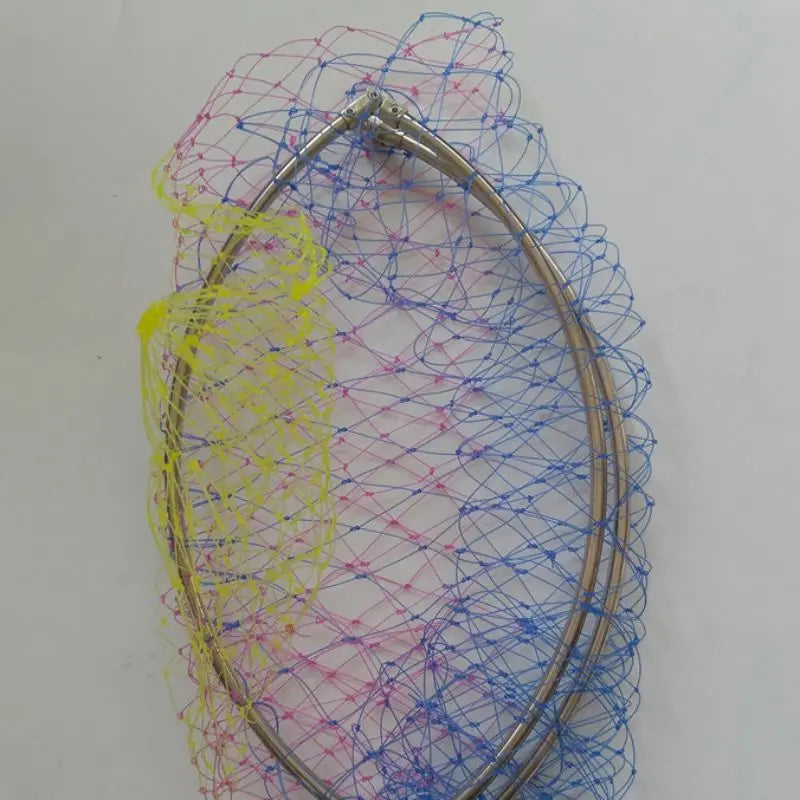 Depth Nylon Fishing Net Collapsible Rhombus Mesh Hole Folding Dip Net Outdoor Fishing Tools Fishing Catchers Planting Tackle