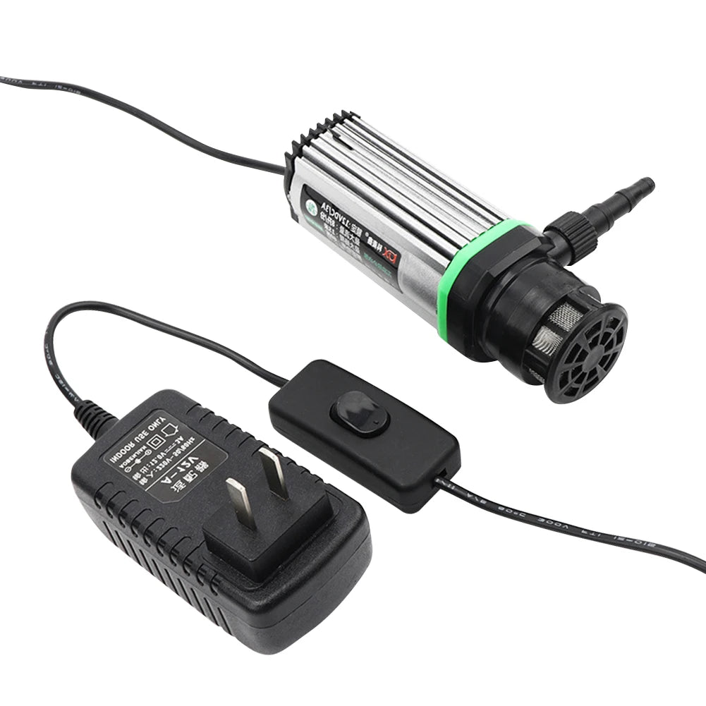 DC 12V Submersible Water Pump Water Flow Speed Adjustable Bottom Suction Water Pump for Car Washing Fish Tank Flower Watering