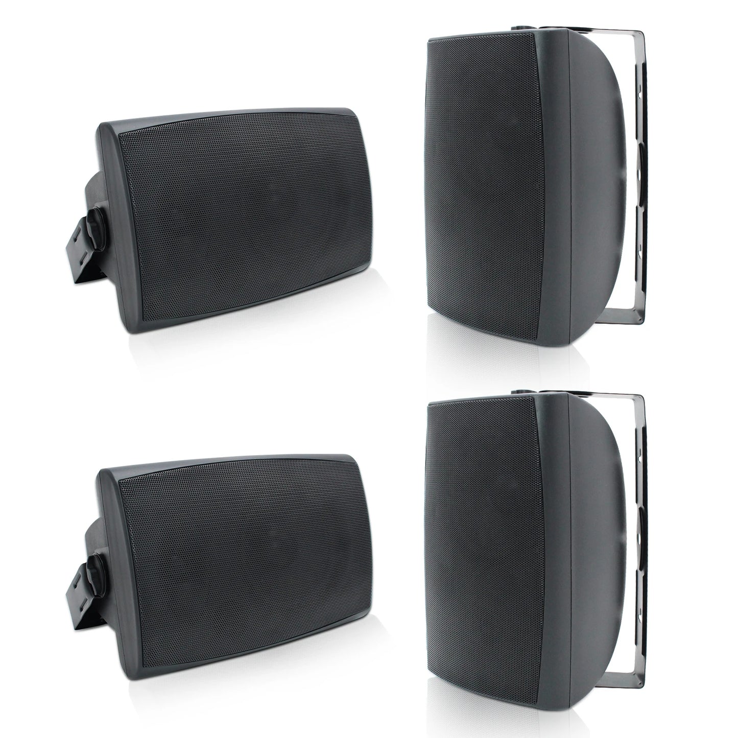 Herdio 4PCS 6.5‘’ 800W Outdoor Bluetooth Speakers Wired Waterproof With Multifunctional Amplifier Wall Mount Speakers For Patio