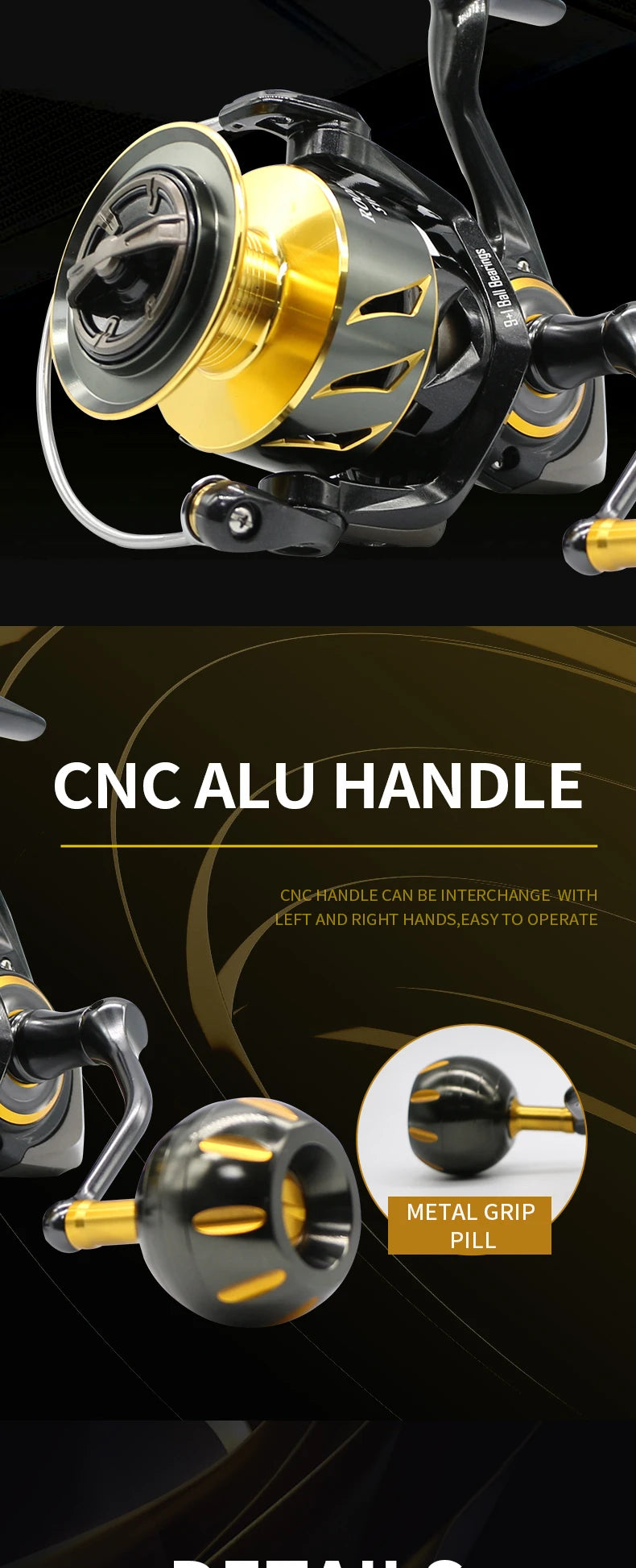 ROOBLINOS SW Spinning Reel Ultralight  Saltwater Surf Reel  5.0:1 9+1 BB Max Drag 12kg Fishing Reels Wheel