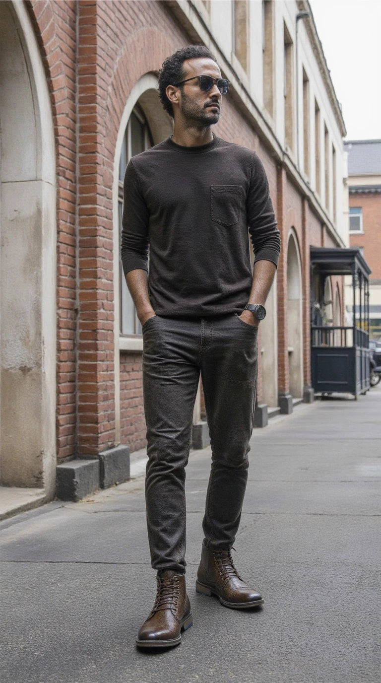 Men Ankle Boots Fashion Brand Comfortable Casual Men Boots