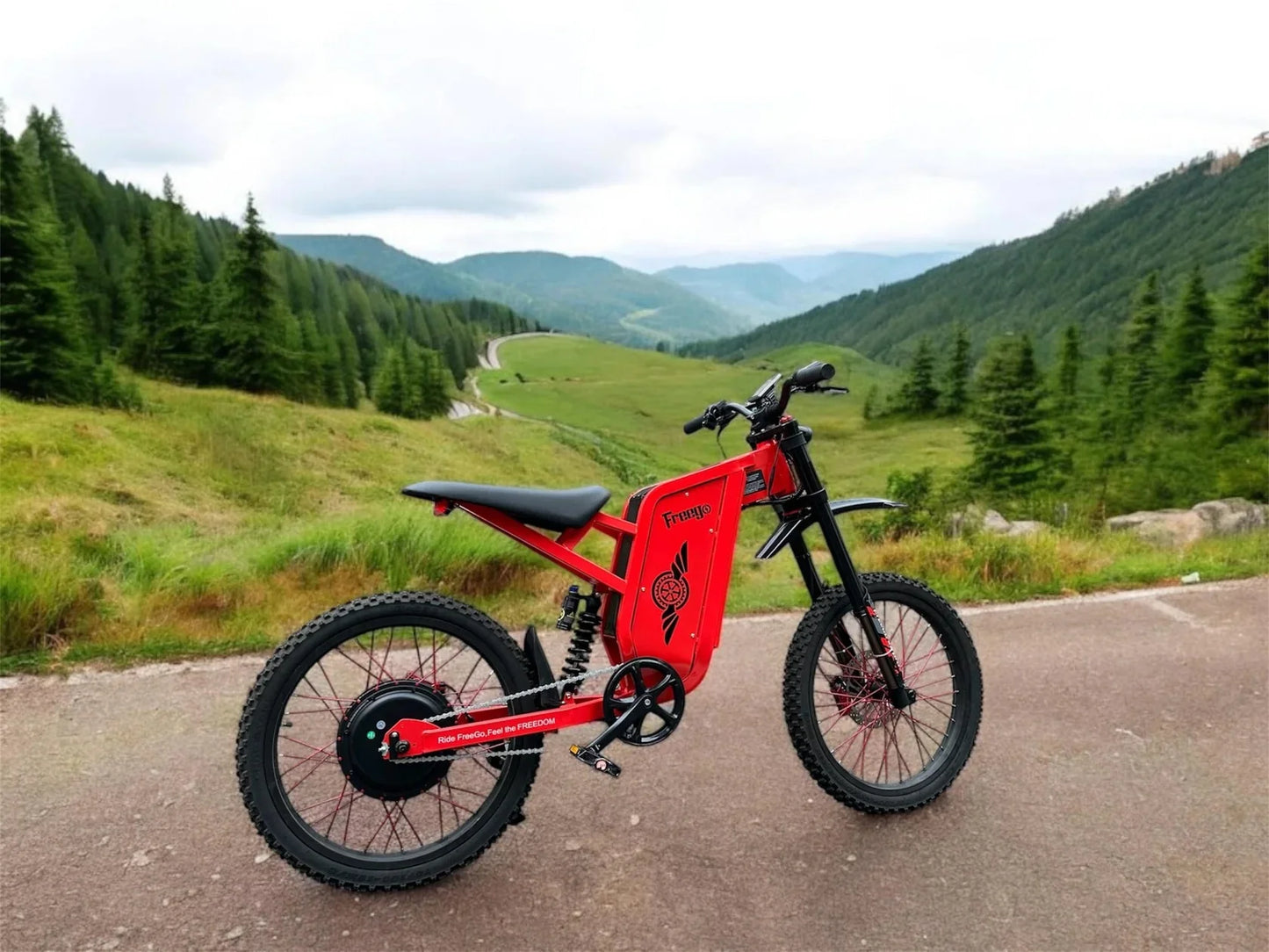 Freego X2 Pro Electric Motorcycle for Adults 6000W Brushless Gearless Motors 30AH Lithium Battery Speed 90Kmh Electric Dirt Bike