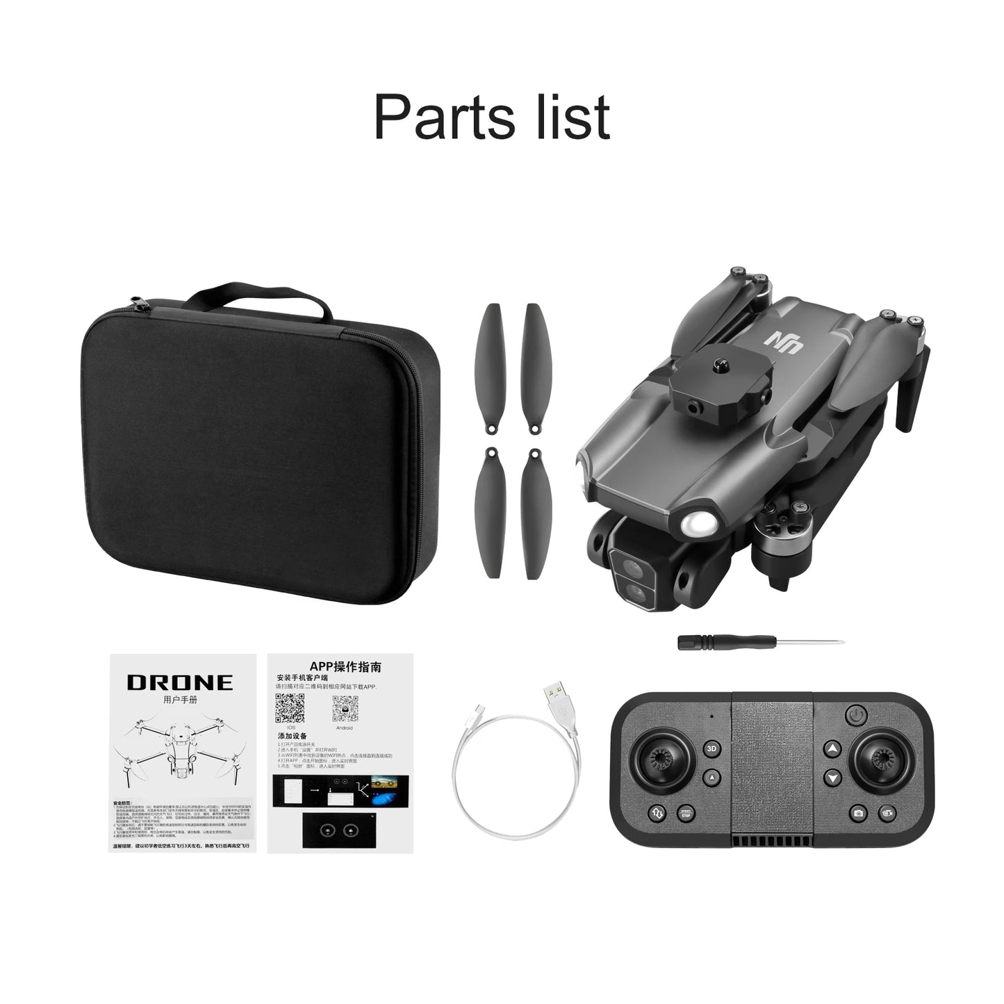 M8 Pro  Drone Professional Mini Dron WIFI Optical Flow Localization 3sided Obstacle Avoidance Quadcopter Toy Gift