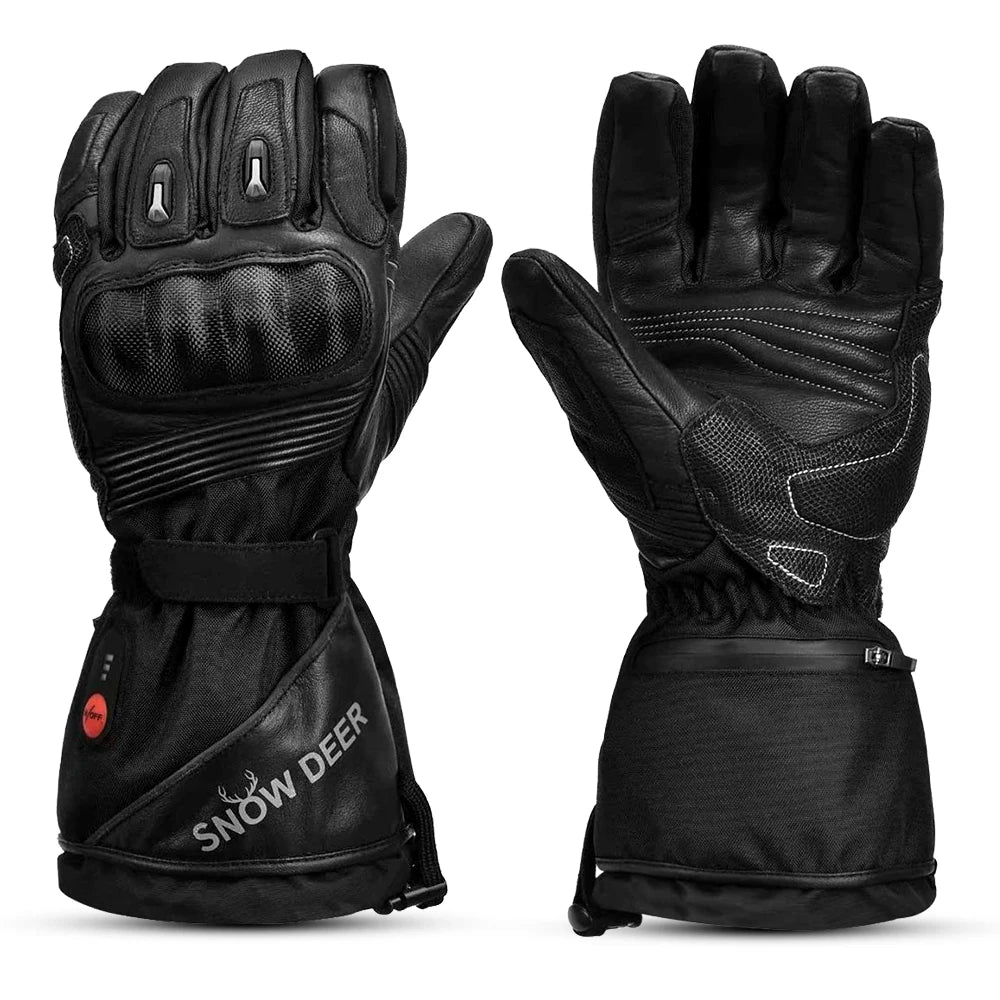 Waterproof Rechargeable Heating Thermal Gloves For Snowmobile Skiing Riding Heated Gloves Motorcycle Winter Heated Gloves Warm