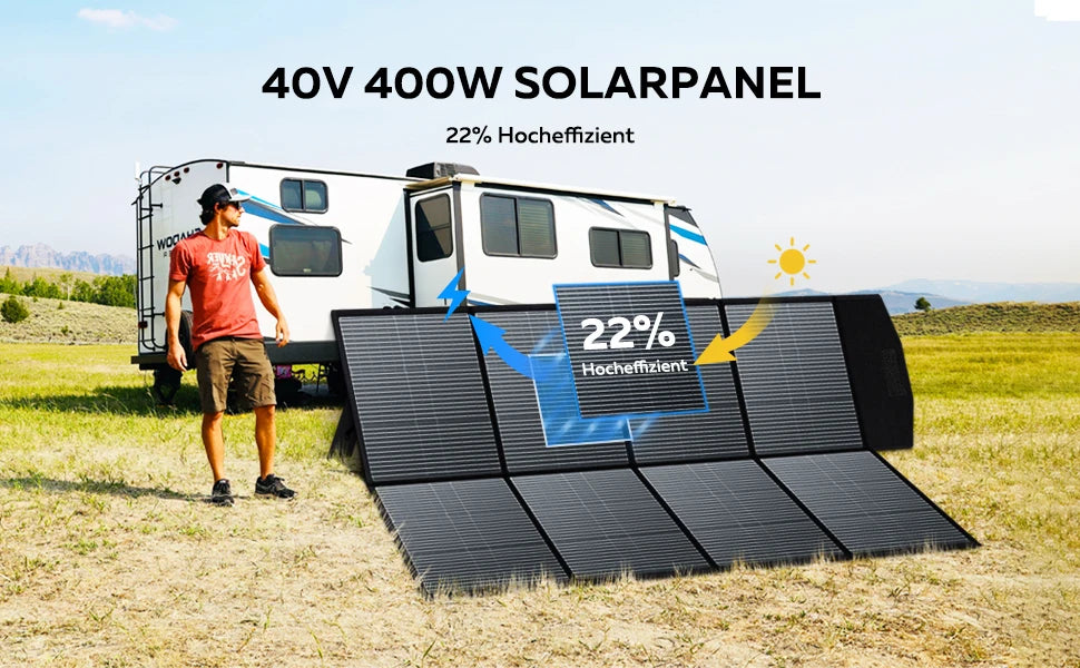 2400W /1600W / 500W Portable Power Station, 2048Wh / 1024Wh /345Wh Lifepo4 Battery with 400W / 200W / 100W Foldable Solar Panel