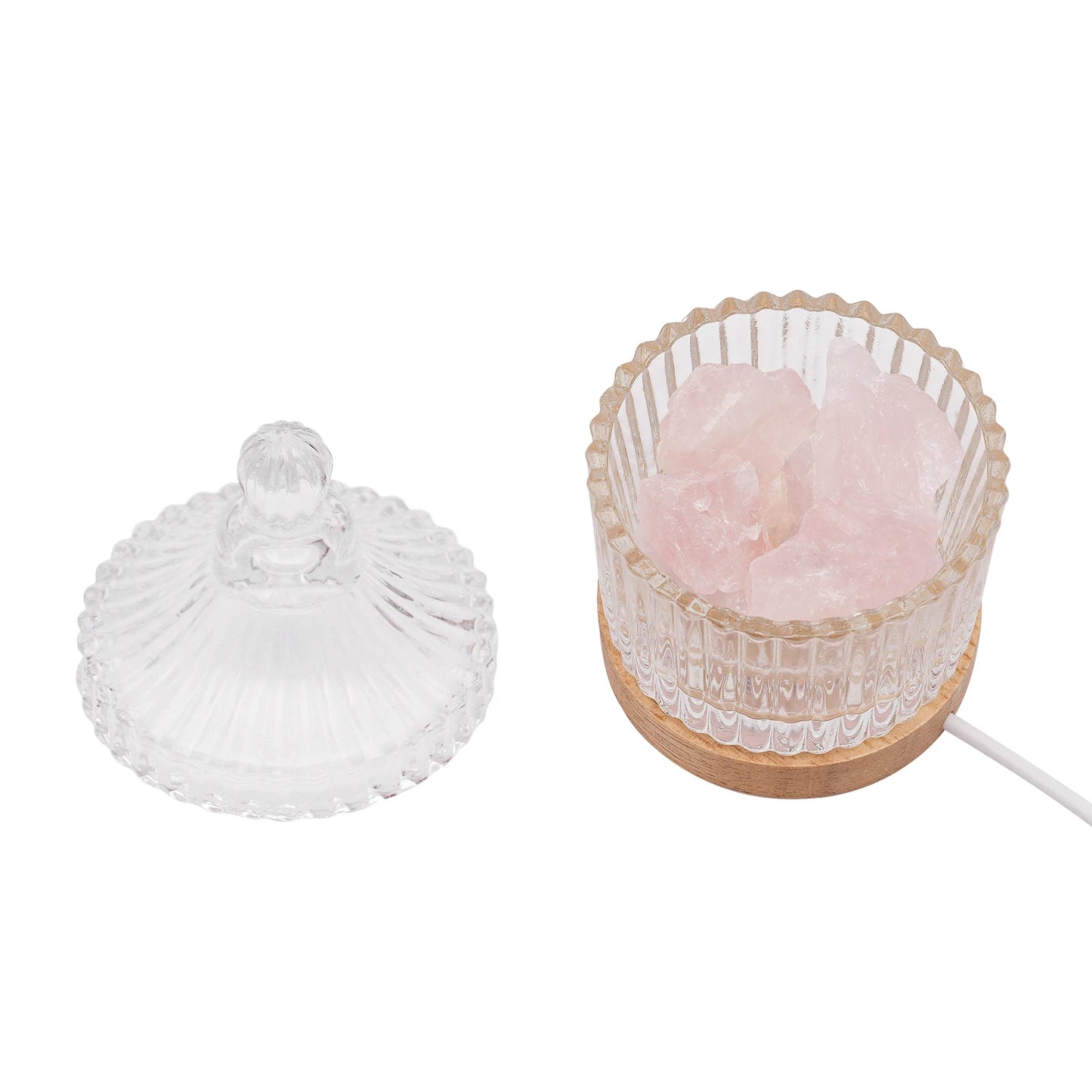 Ore Glass Diffusers Essential Oil Diffuser Air Diffuser Machine with USB Night Light Air Nebulizing Room Humidifier Home