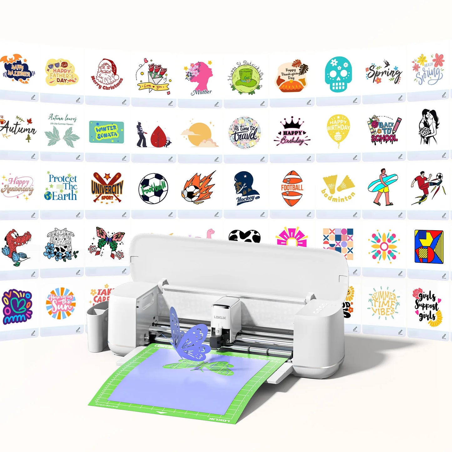 LOKLiK Vinyl Cutter Machine for all Crafts Create Customized Cards Smart Cutting Machine Compatible with iOS Android Windows Mac