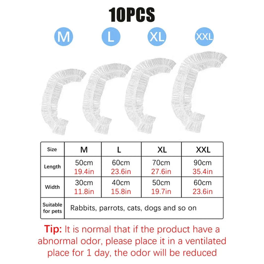 10 pcs/set Pet Tray Disposable PE Films Rabbit Litter Mat Cage Tray Cover Cage Chassis Film Cover Toilet Large Changing Pad