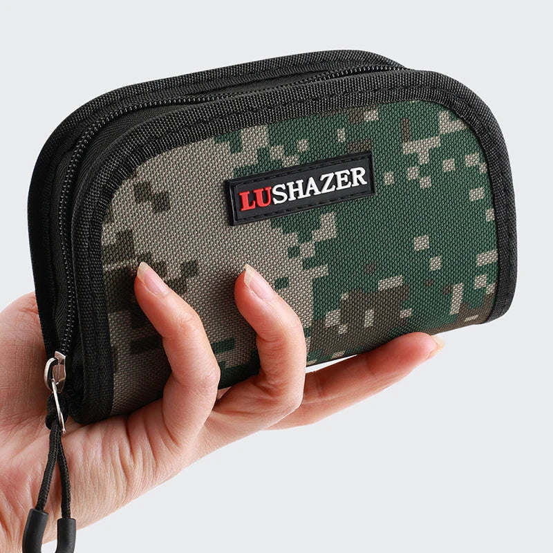 Outdoor Portable Fishing Bag Large Capacity Canvas Zipper Sequins Spoon Lure Bait Tackle Box Fishhooks Hand Spinner Storage Case