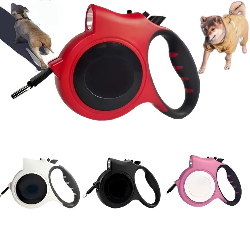 16FT Retractable Dog Leash with Reflective Strip - Night Safety Rope Lead for Small Medium Dogs, Tangle-Free & Durable