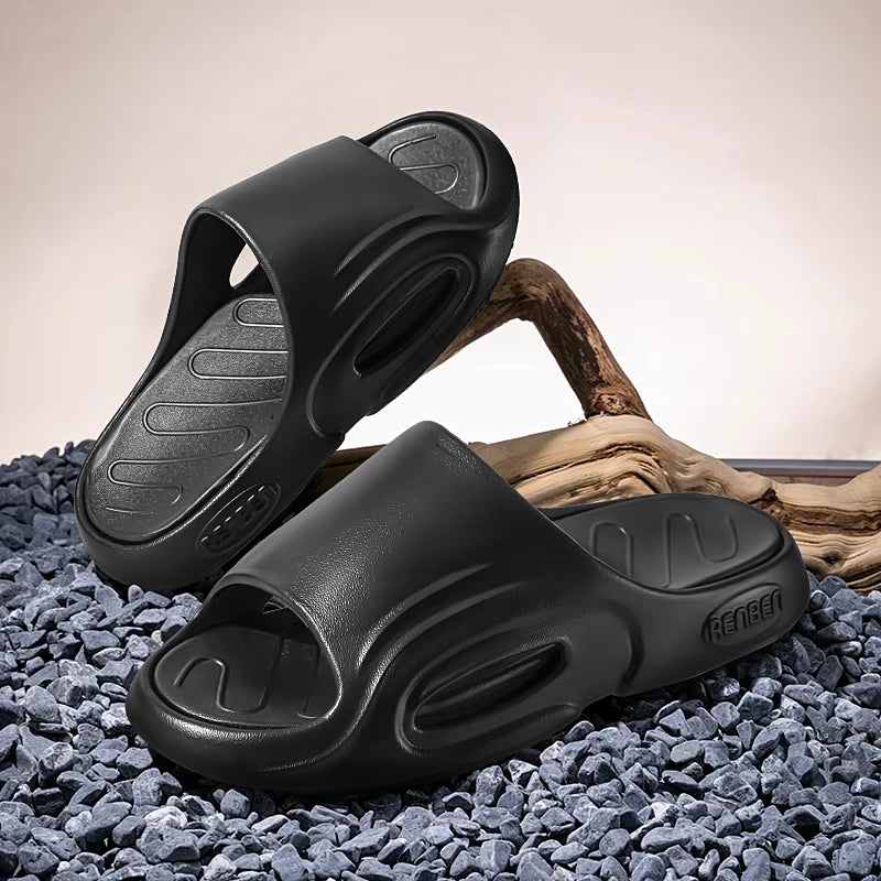 Shock Absorption Summer Slippers for Men & Women EVA Soft Bottom Thick Sole Indoor/Outdoor Slides Beach Casual Shoes Comfortable