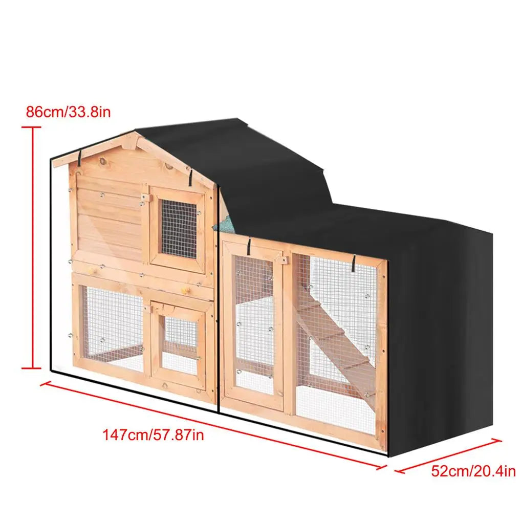 Oxford Cloth Animal Hutch Cover Outdoor Waterproof Harmful Light Prevention Animal Cage  Cover Dust Proof Cage Protector
