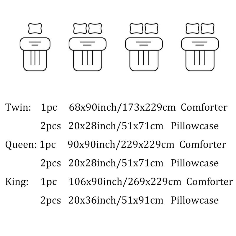 3pcs Reversible Silky Bedding Set, Luxury Soft Satin Comforter with 2 Satin Pillowcases, Lightweight Duvet Insert for All Season
